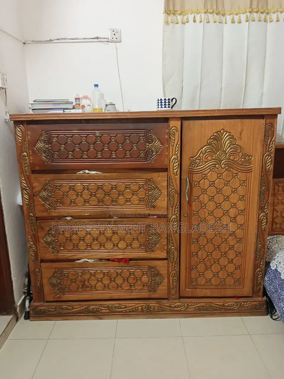 Bed and Wardrobe