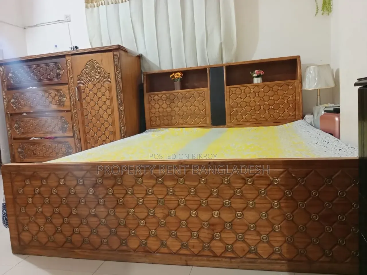 Bed and Wardrobe