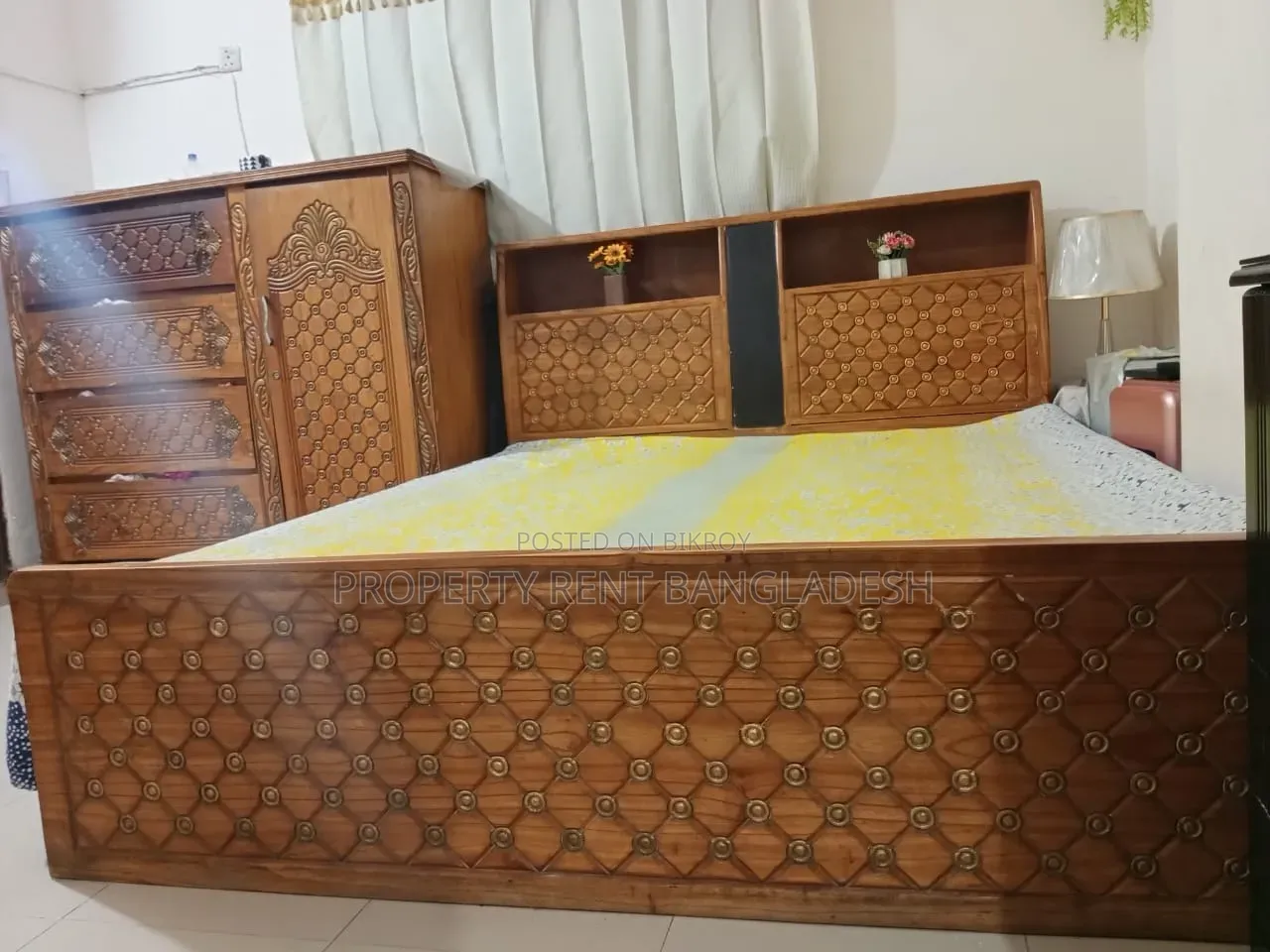 Bed and Wardrobe