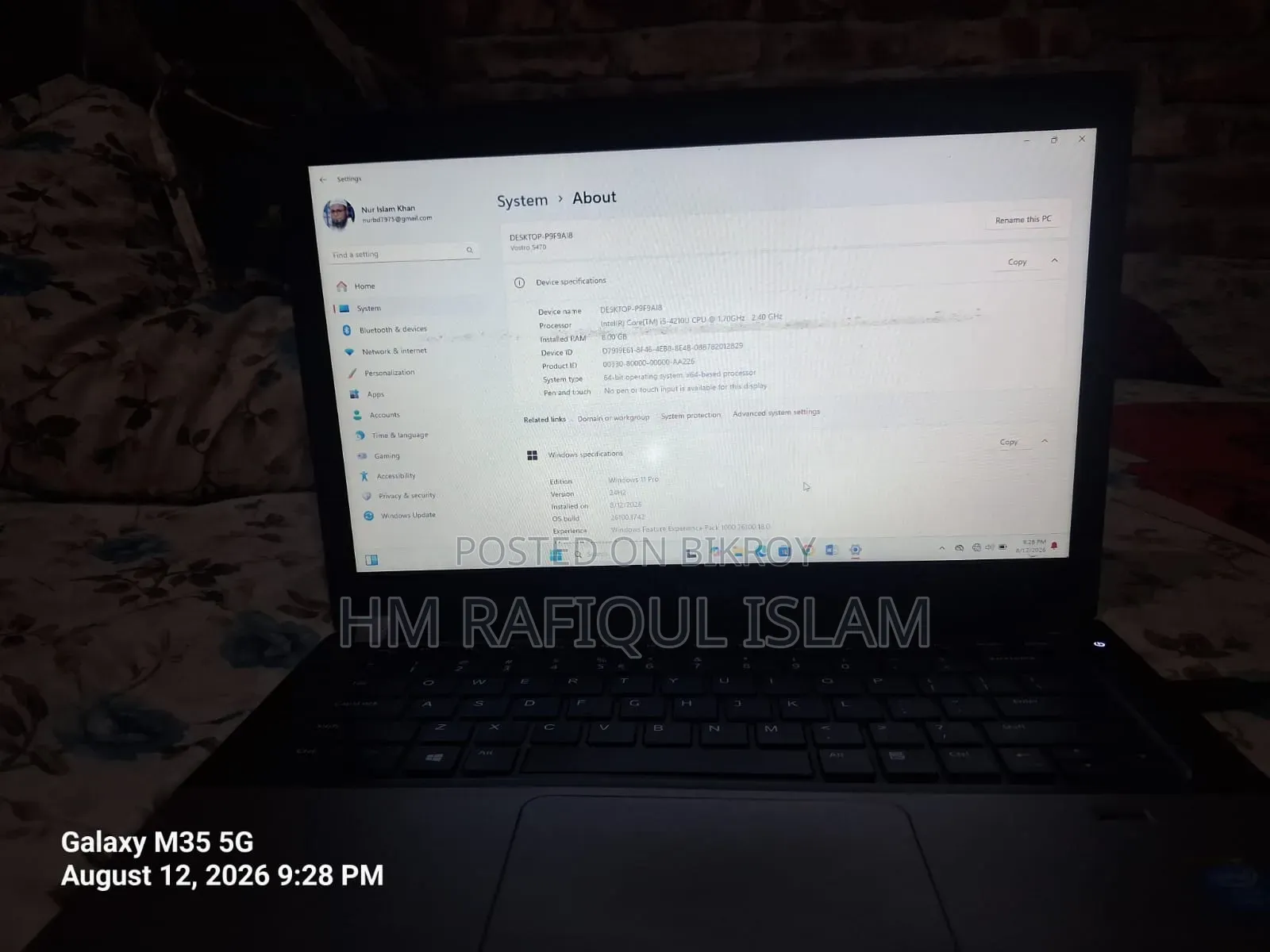 Laptop Dell Vostro 5470 8GB Intel Core i5 SSD 256GB