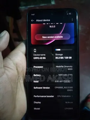 ওপ্পো এ৩ ১২৮ জিবি