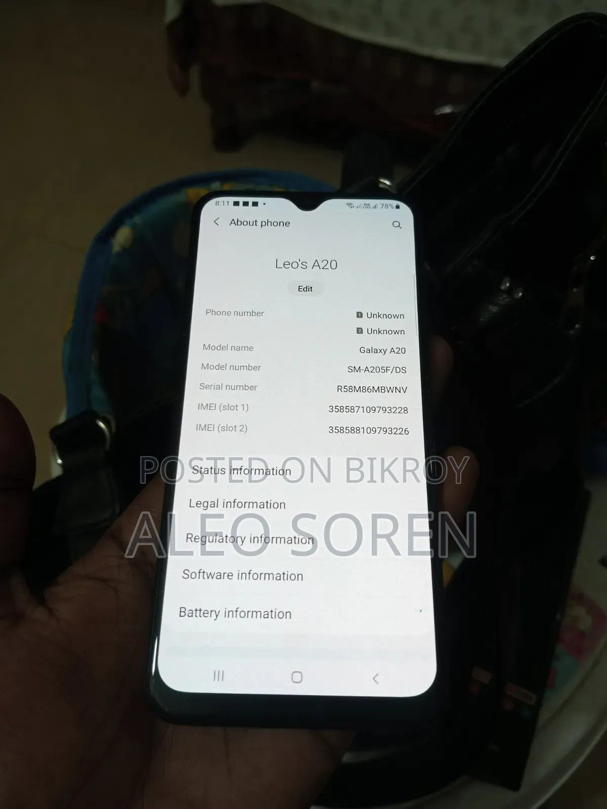 Samsung Galaxy A20 32 GB Black