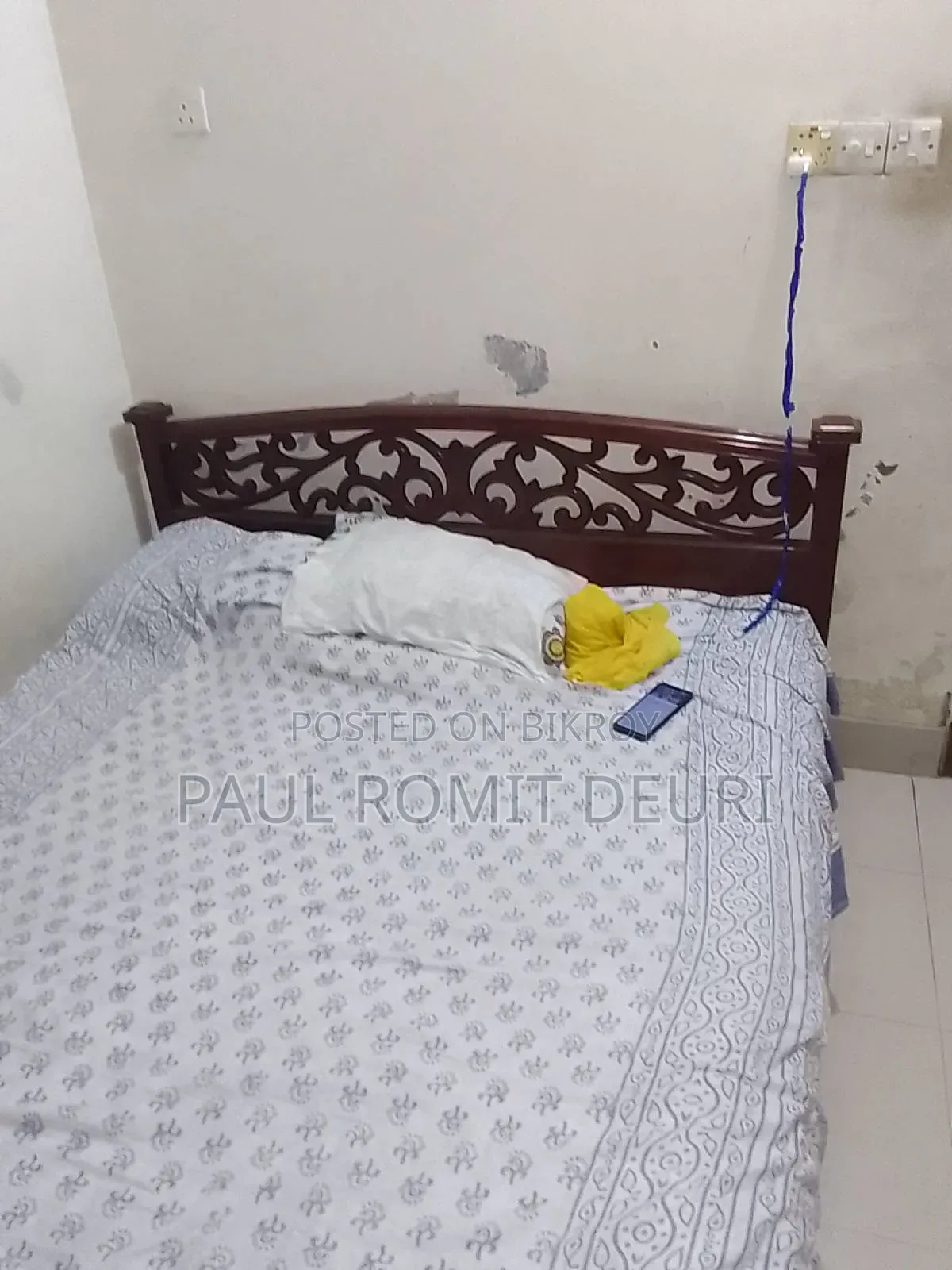 Akter Double Wooden Bed