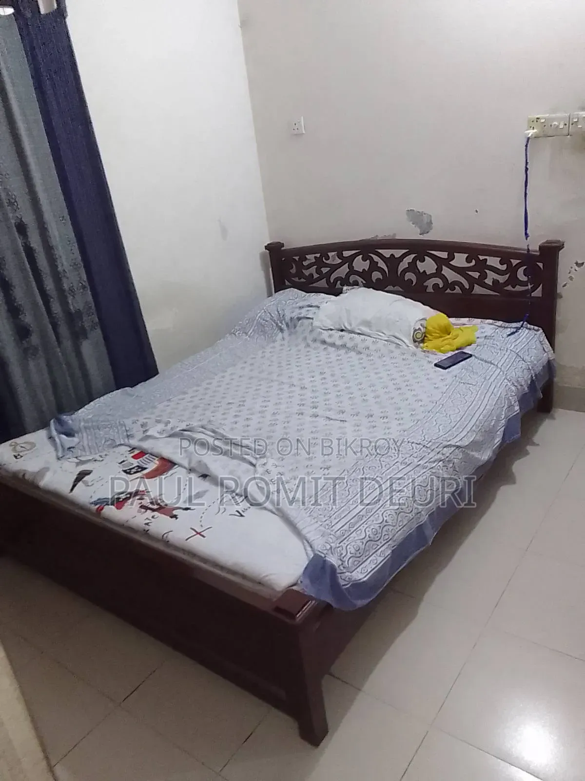 Akter Double Wooden Bed