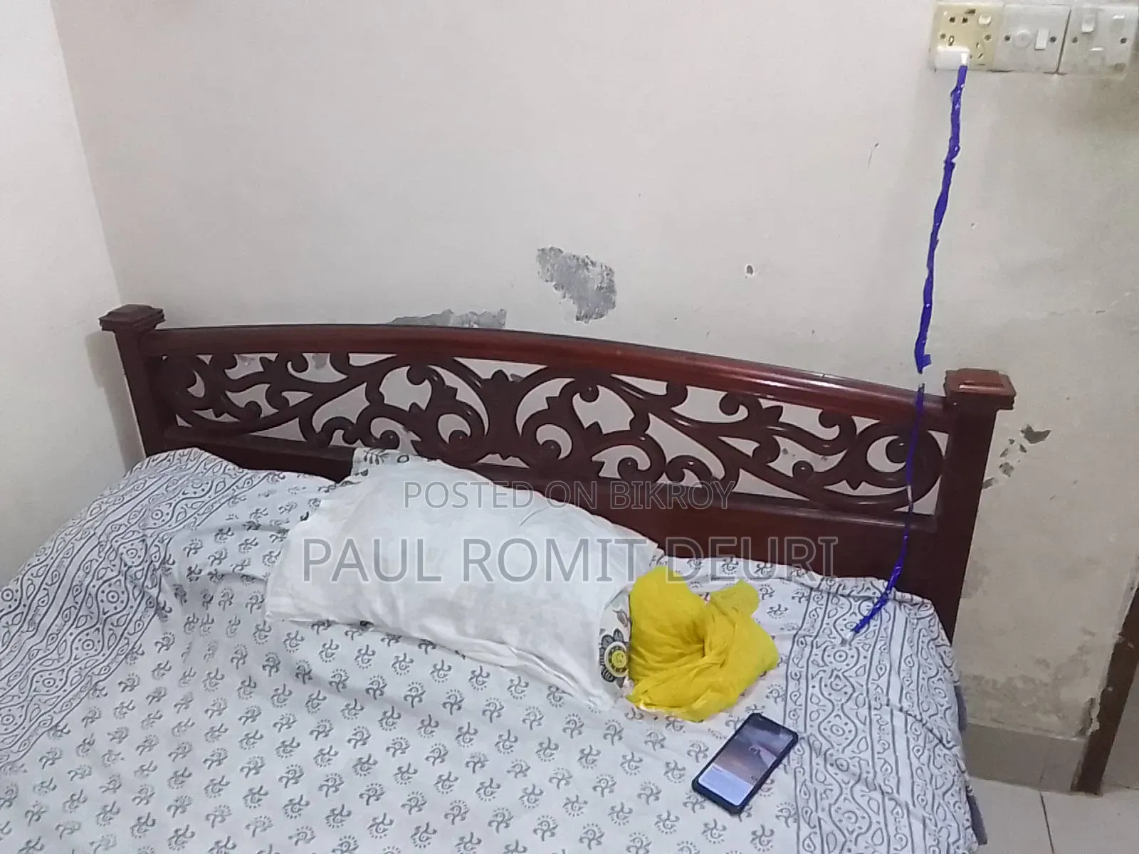 Akter Double Wooden Bed