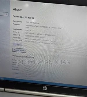 ল্যাপটপ এইচপি এলিটবুক ২৫৬০পি ৪ জিবি ইন্টেল কোর আই৭ এইচডিডি ৫০০ জিবি