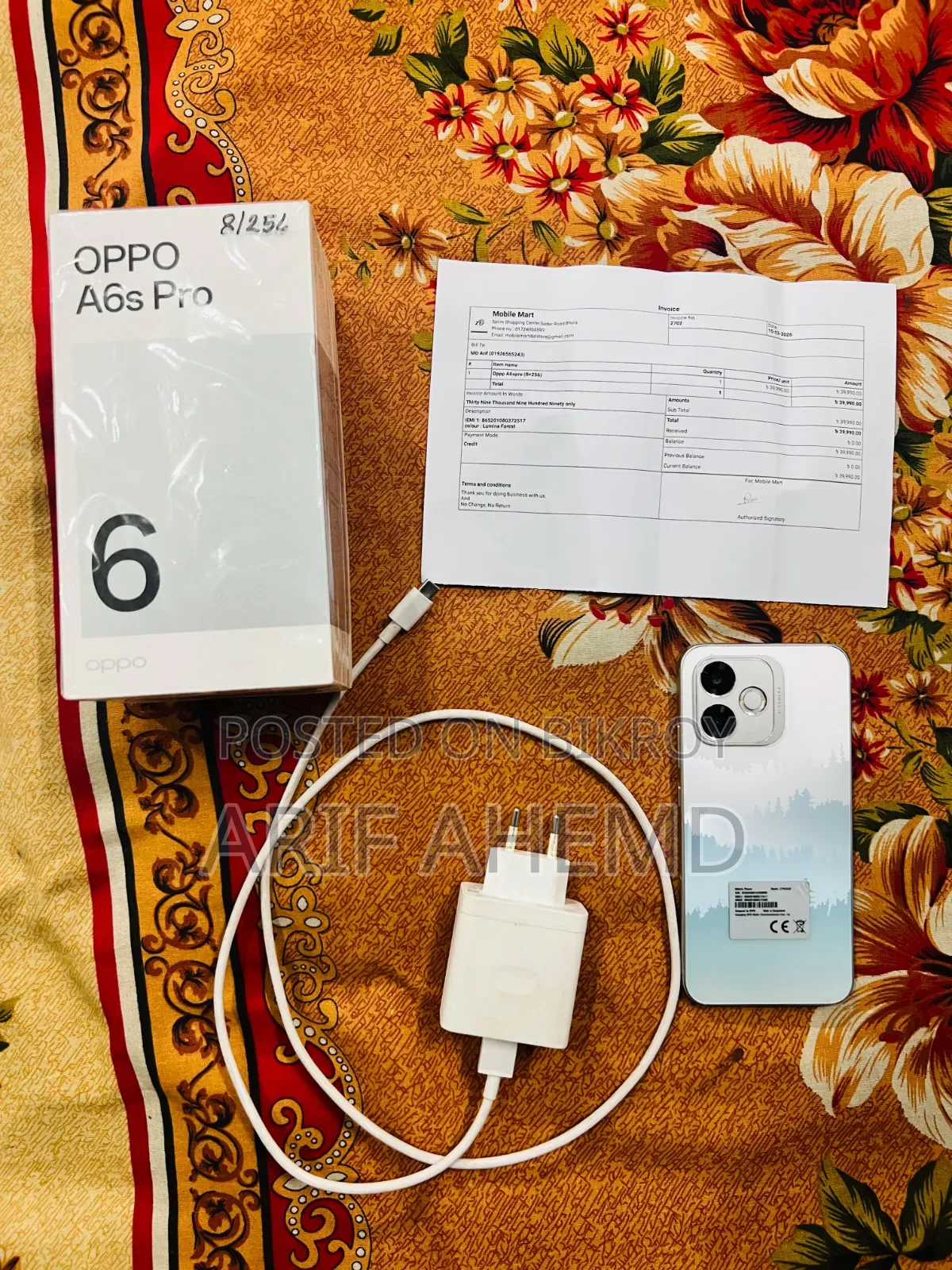 New Oppo A6s Pro 256 GB Silver