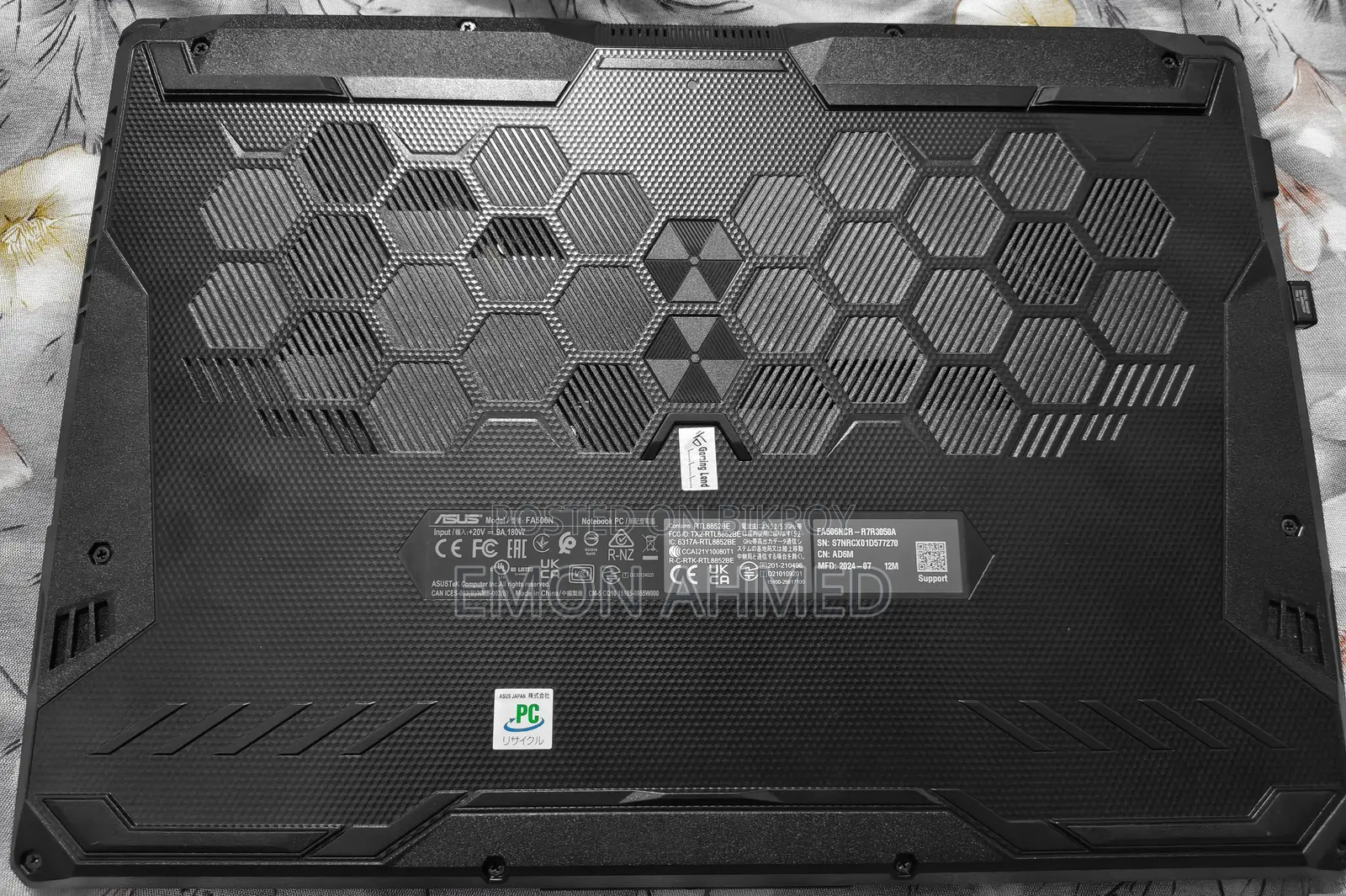 Laptop Asus TUF Gaming A15 16GB AMD Ryzen 7 SSD 512GB