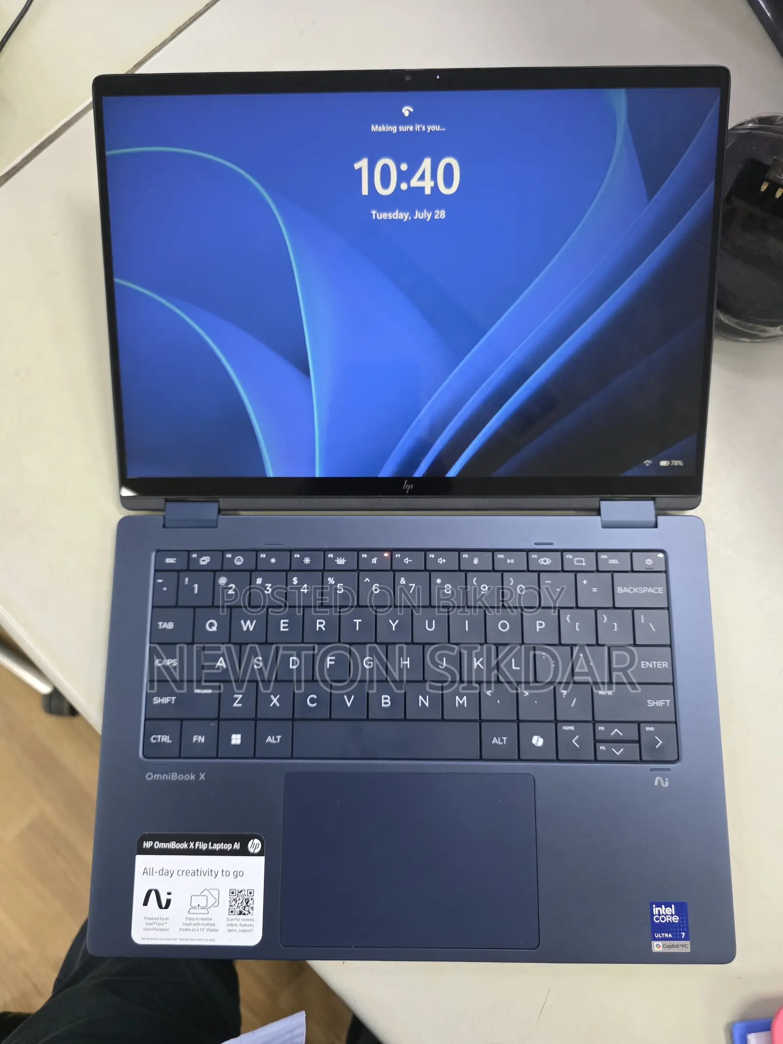 New Laptop HP OmniBook X Flip 14" 16GB Intel Core Ultra 7 SSD 1T