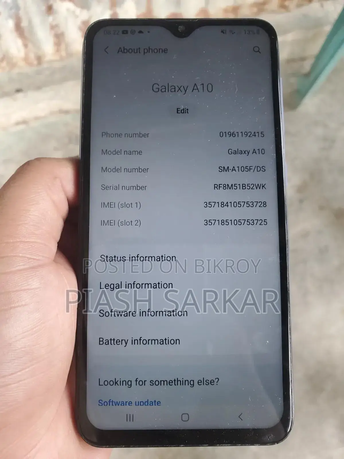 Samsung A10 32 GB Blue