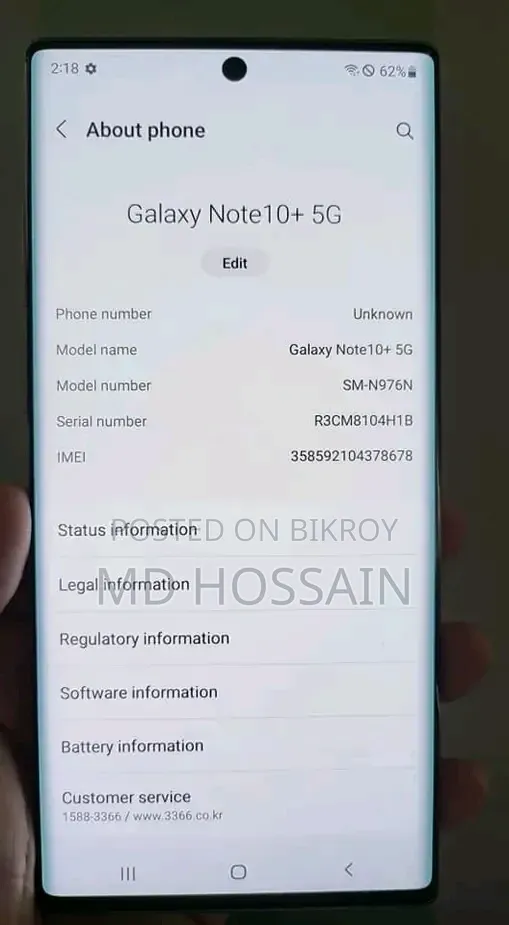 Samsung Galaxy Note 10 Plus 256 GB White