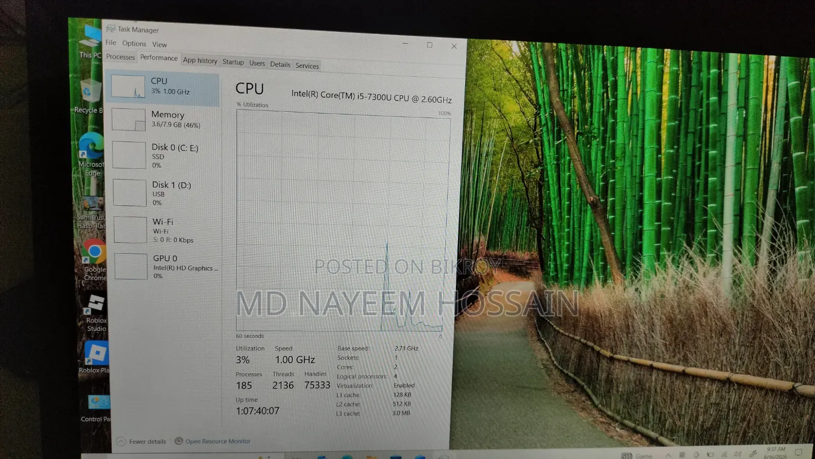 Laptop Dell Latitude 5289 8GB Intel Core I5 SSD 256GB