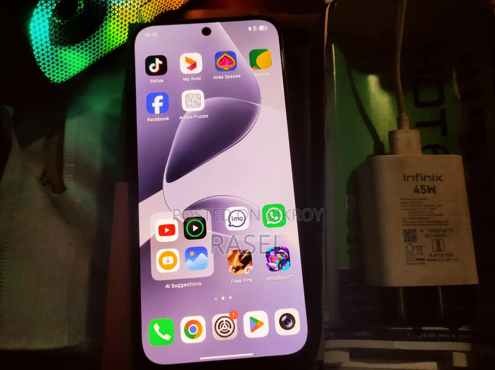 Infinix Hot 60 Pro 128 GB ব্ল্যাক