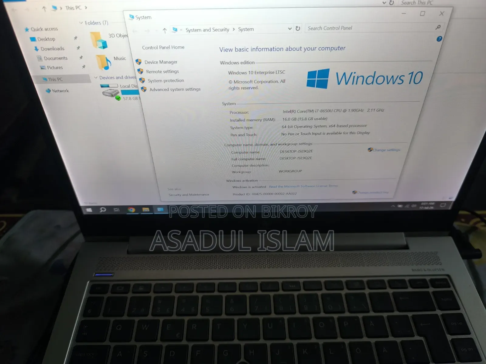 Laptop HP EliteBook 840 G5 16GB Intel Core I7 SSD 256GB