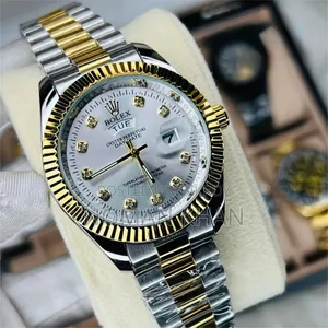 Rolex Luxurious Stylish Stone Watch for Men