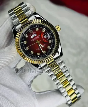 Rolex Luxurious Stylish Stone Watch for Men