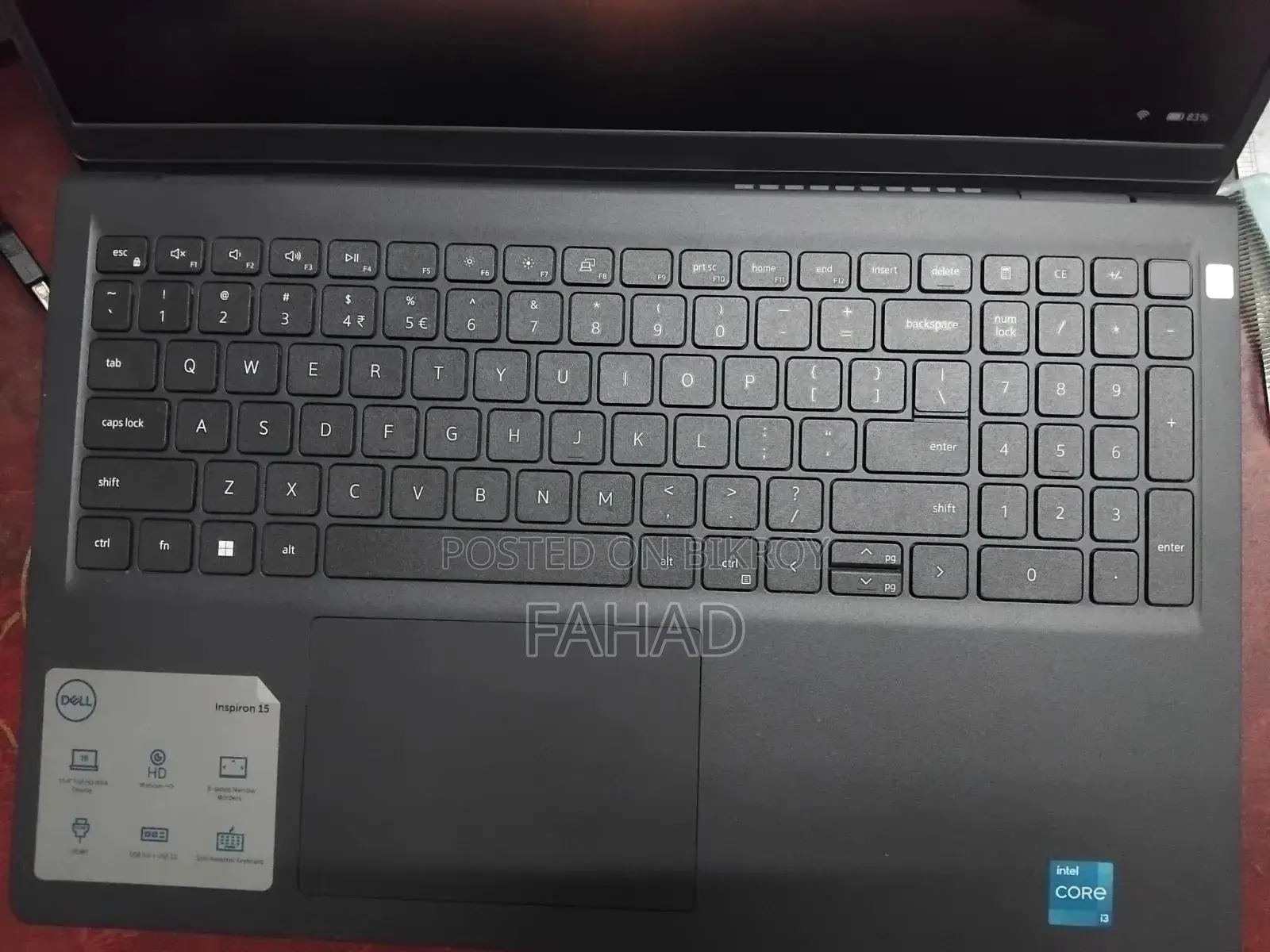 Laptop Dell Inspiron 15 8GB Intel Core i3 SSD 512GB