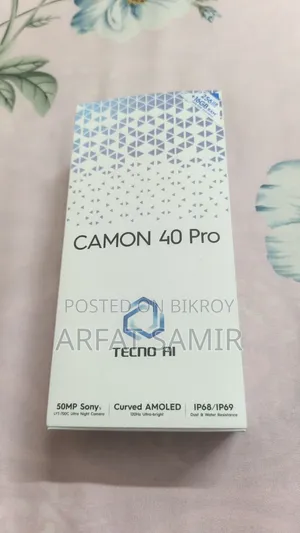 New Tecno Camon 40 Pro 4G 256 GB Black