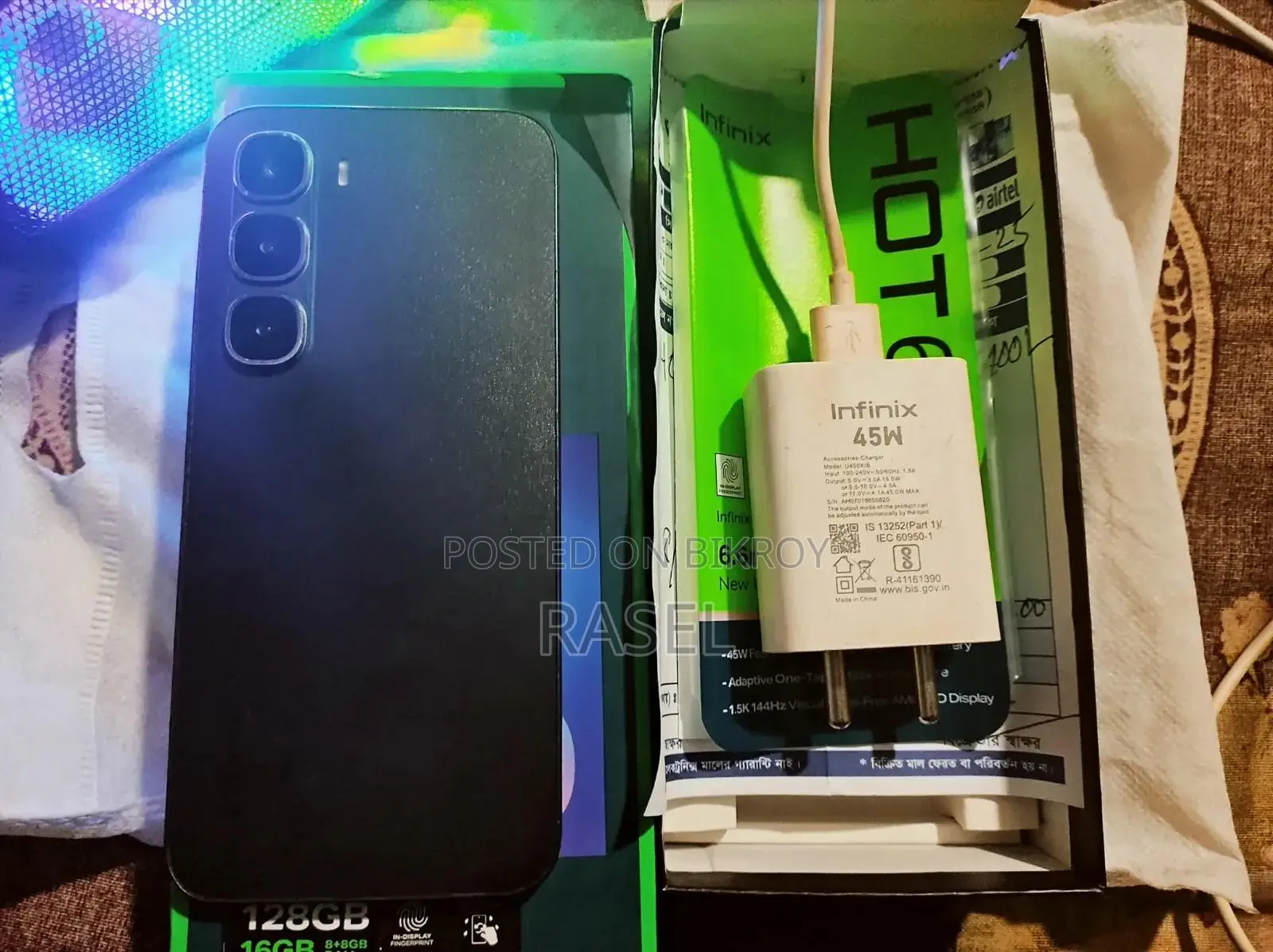Infinix Hot 60 Pro 128 GB ব্ল্যাক