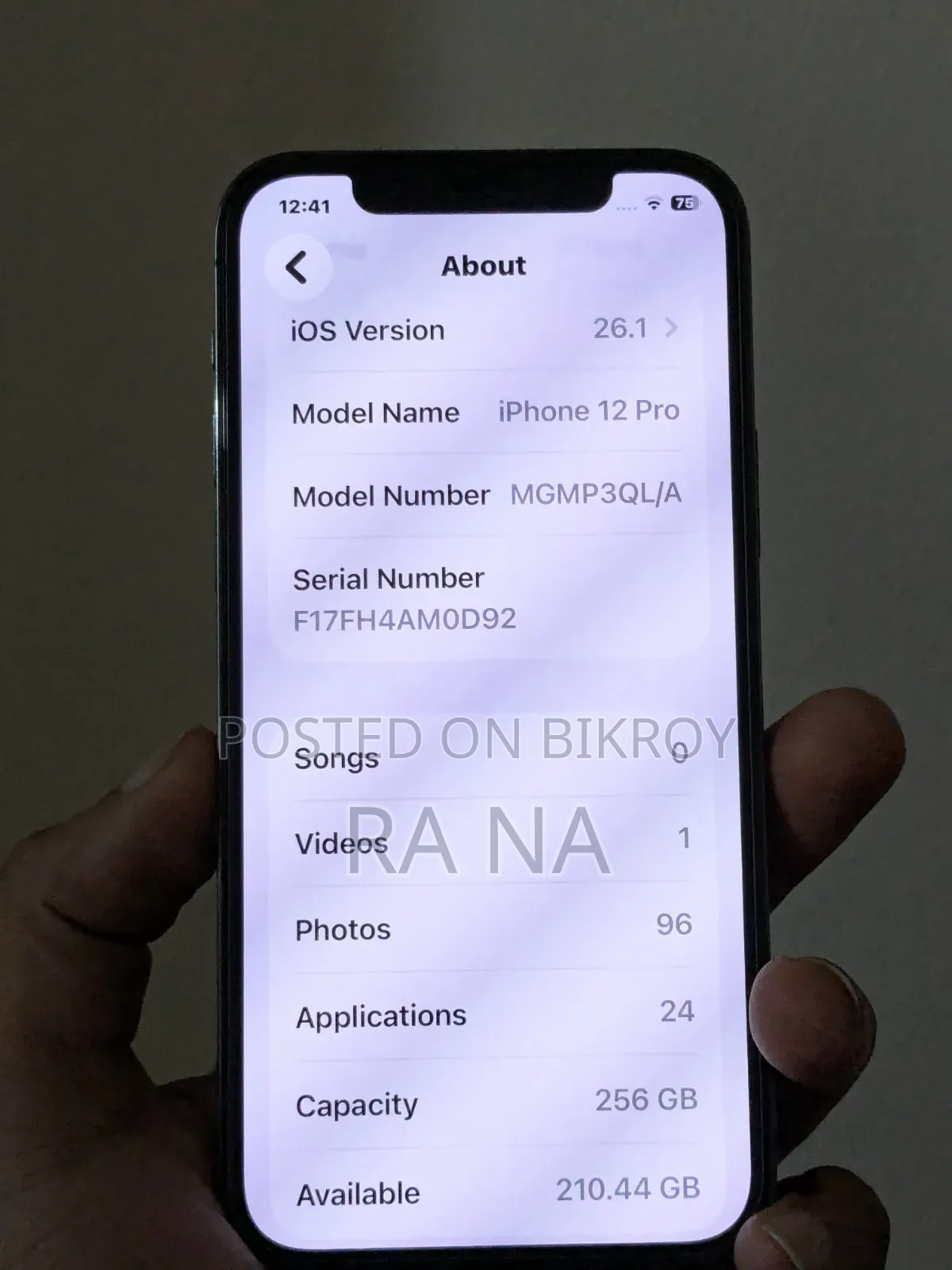 অ্যাপল আইফোন ১২ প্রো ২৫৬ জিবি গ্রে
