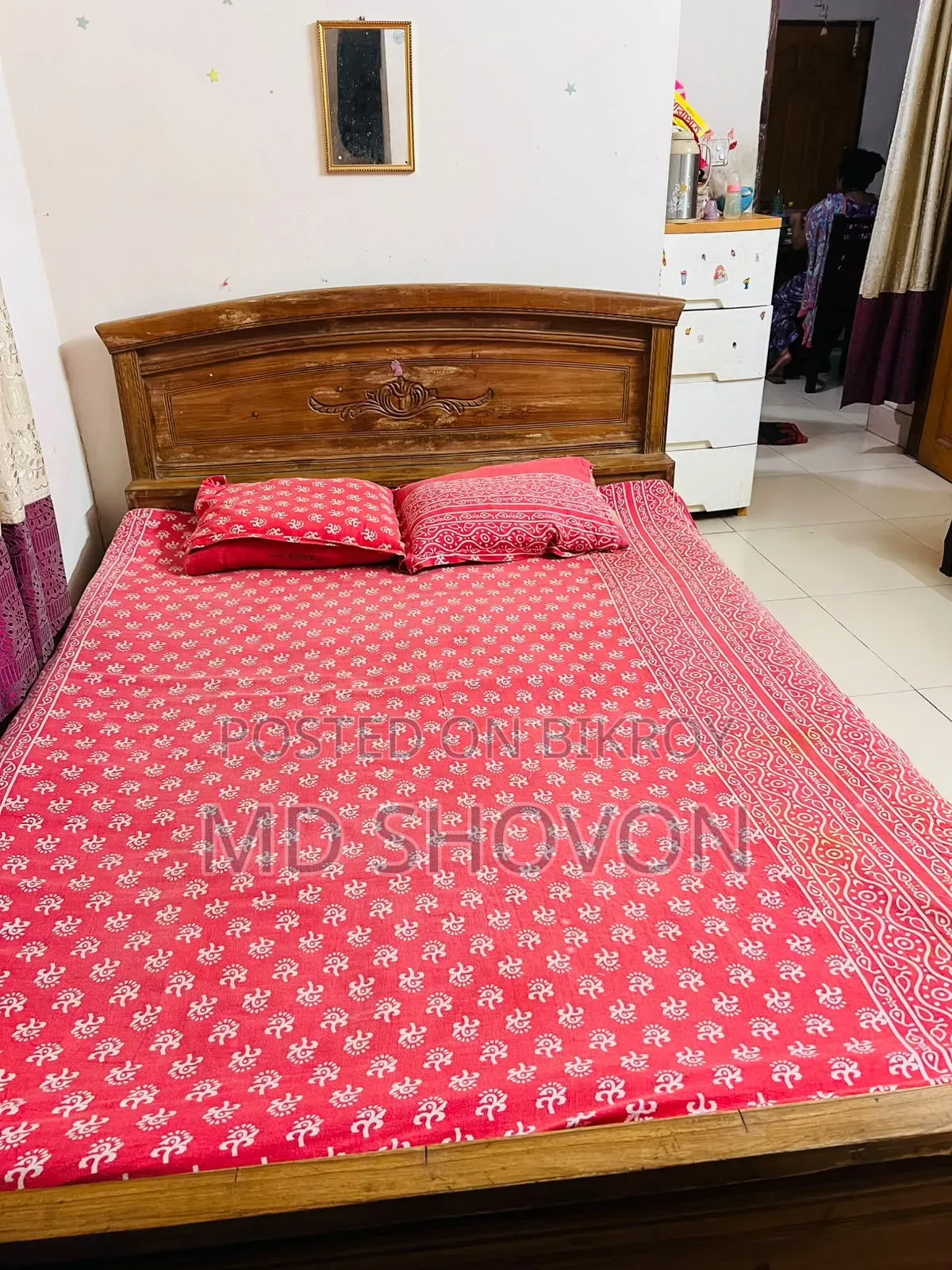শেগুন কাঠের খাট বিক্রি হবে