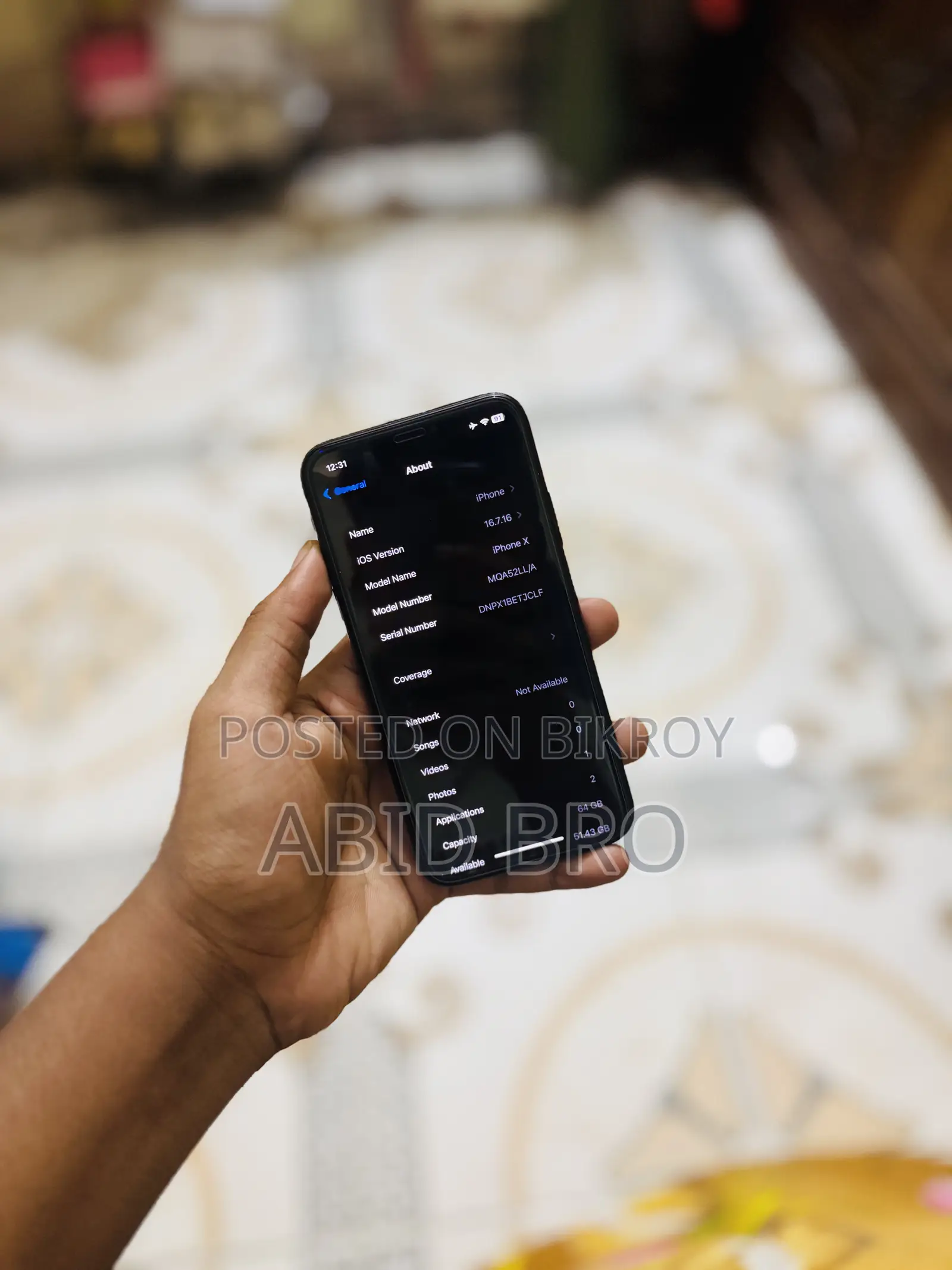 Apple iPhone X 64 GB Black