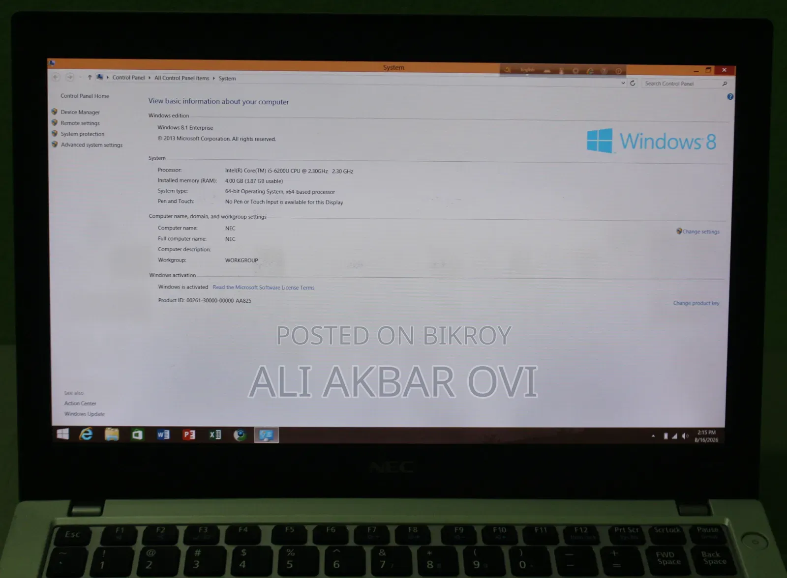 Laptop NEC 4GB Intel Core i5 HDD 1T