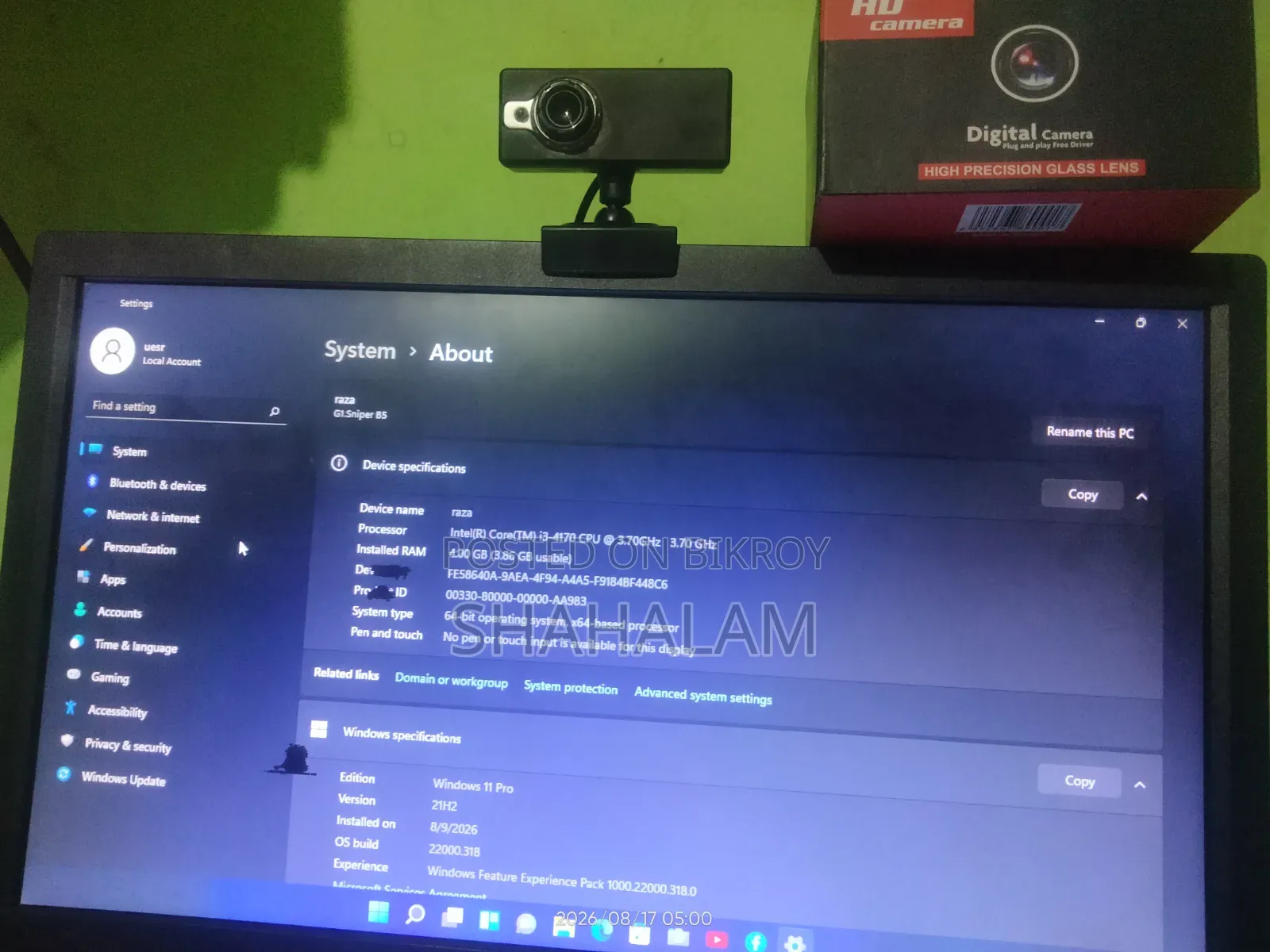 Desktop Computer Gigabyte 4GB Intel Core I3 SSHD+SSD 128GB