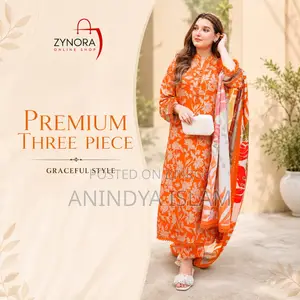 Aneelas - Summer 3PC Lawn Digital Print Dress - 32010