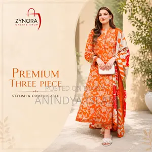 Aneelas - Summer 3PC Lawn Digital Print Dress - 32010