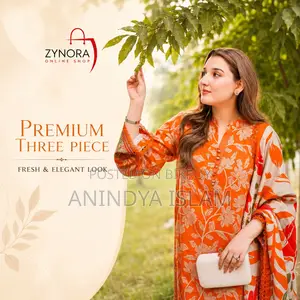 Aneelas - Summer 3PC Lawn Digital Print Dress - 32010