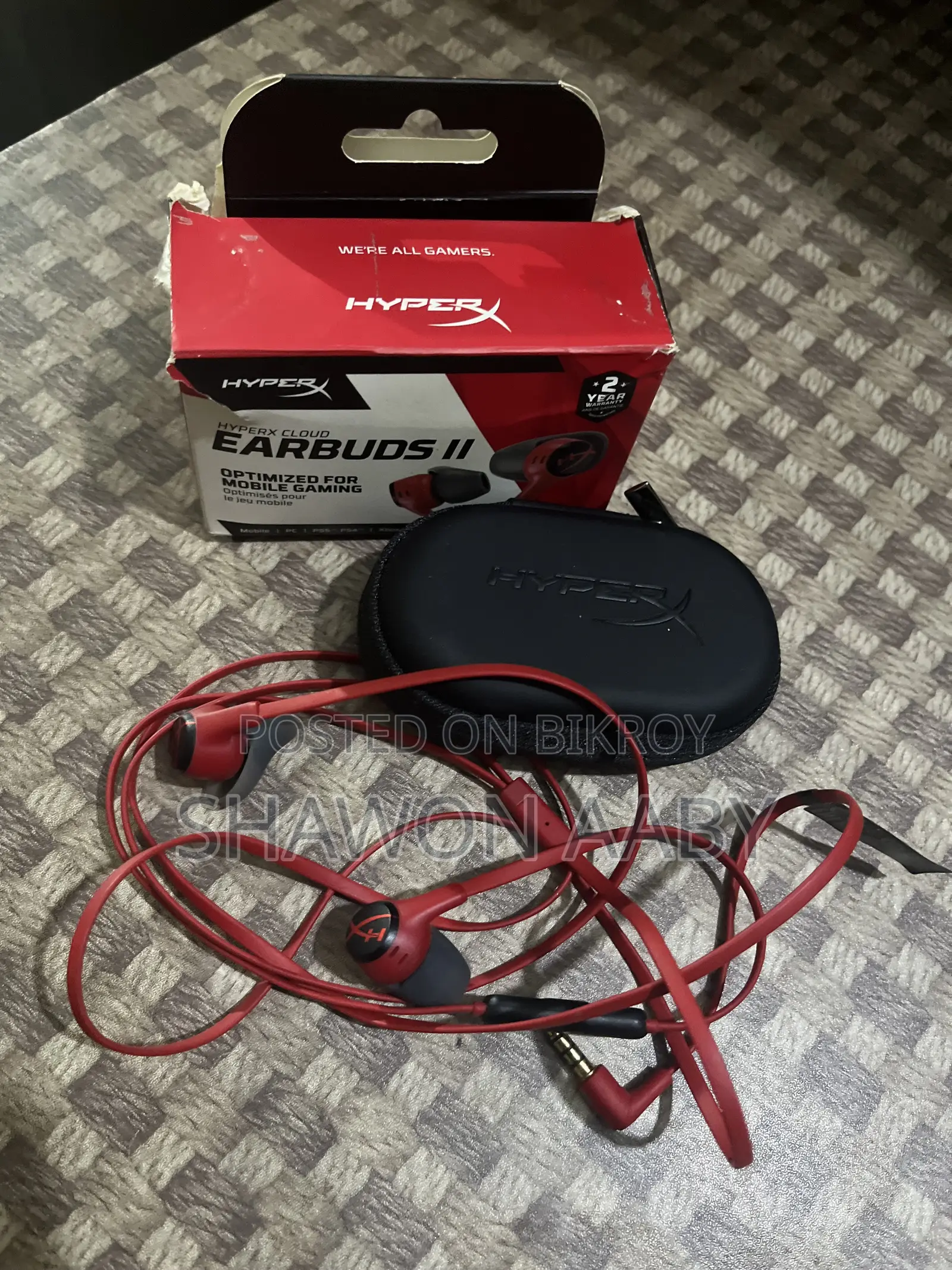 HyperX Cloud Earbuds II – Red | Fresh Condition | Only 1 Month Used