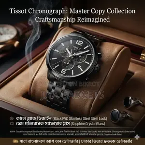 Tissot Chronograph Black PVD Premium Watch (Master Copy) ৳1111 Tk Only