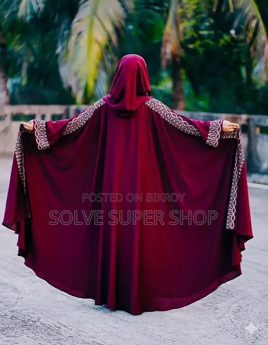 Rupkotha Stone Burqa Set | Premium Dubai Cherry Fabric