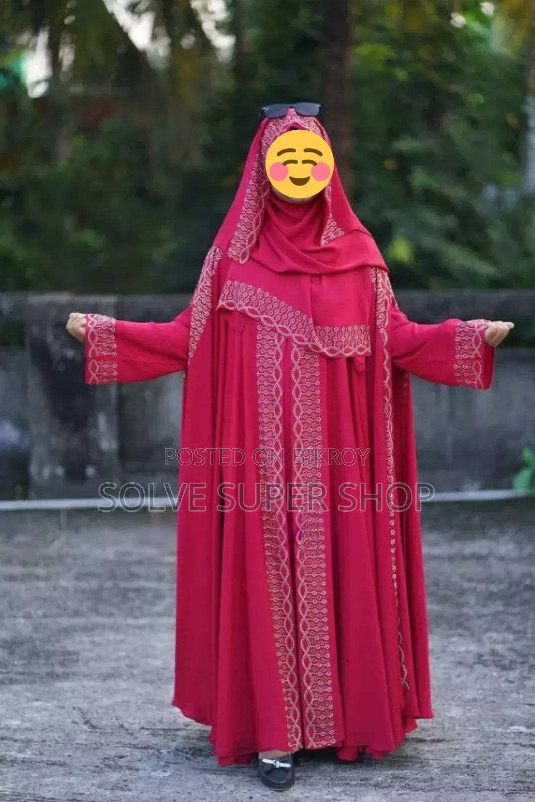 Rupkotha Stone Burqa Set | Premium Dubai Cherry Fabric