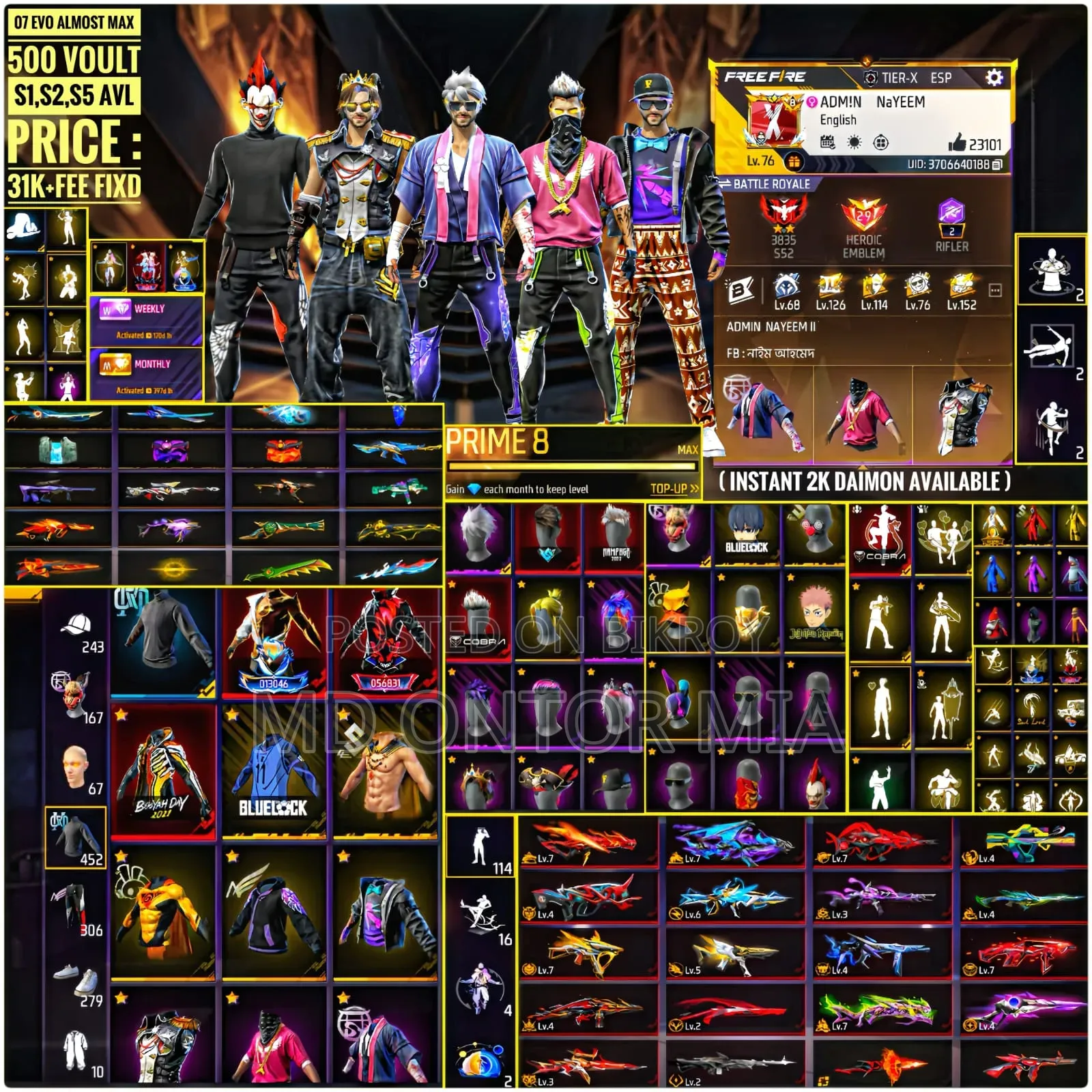 Free Fire Id Sell Buy