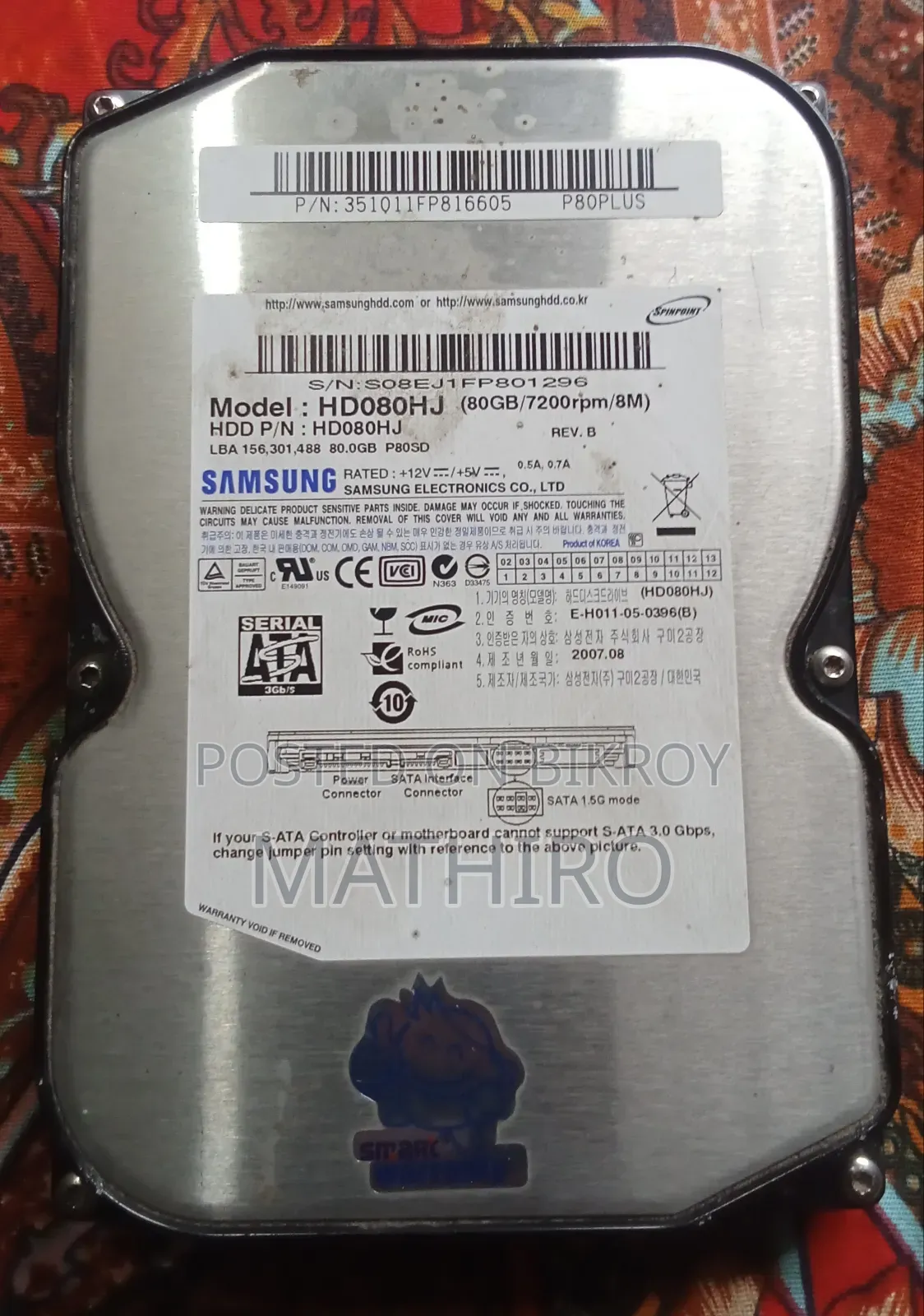 The hard disk is like new