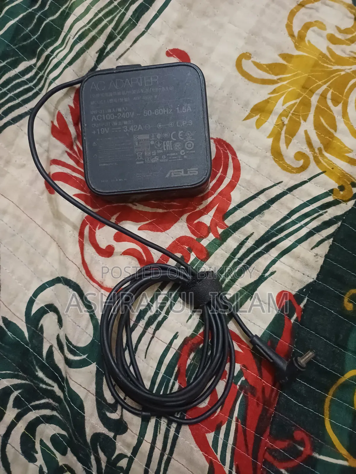 আসুস ভিভুবুক ল্যাপটপ অরিজিনাল চার্জার অ্যাডাপ্টার ১৯ভি _ ৩.৪২এ