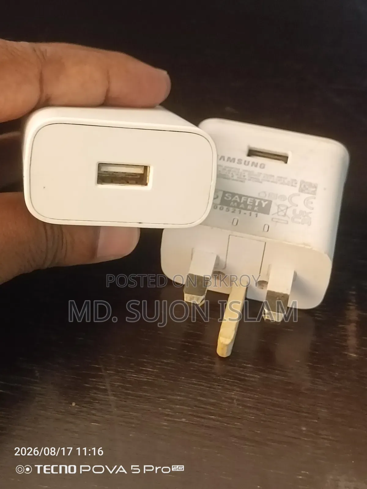 Vivo 18w And Samsung 15w Adapter