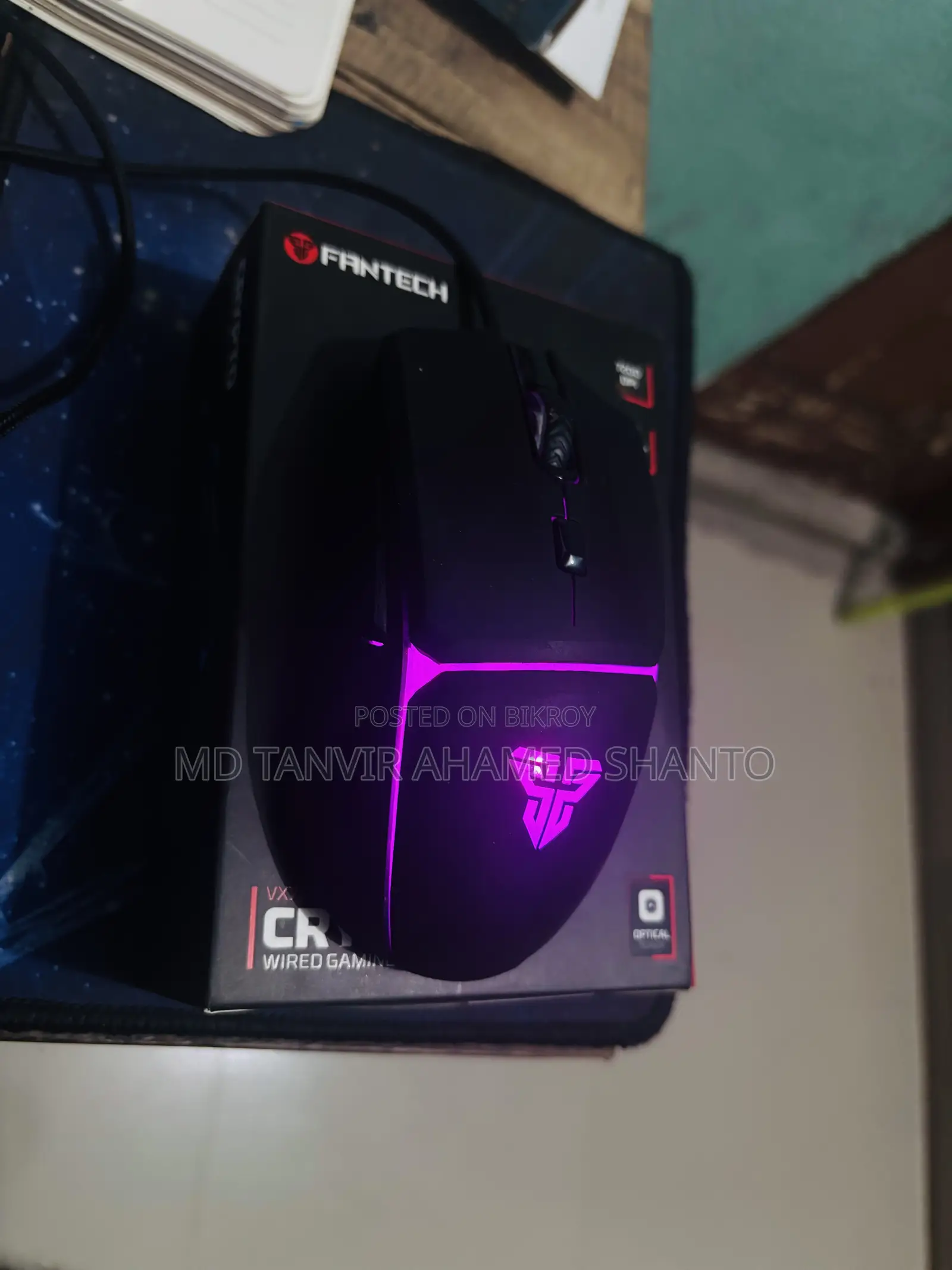 Fantech VX7 Crypto 6 Button USB Gaming Mouse — Used