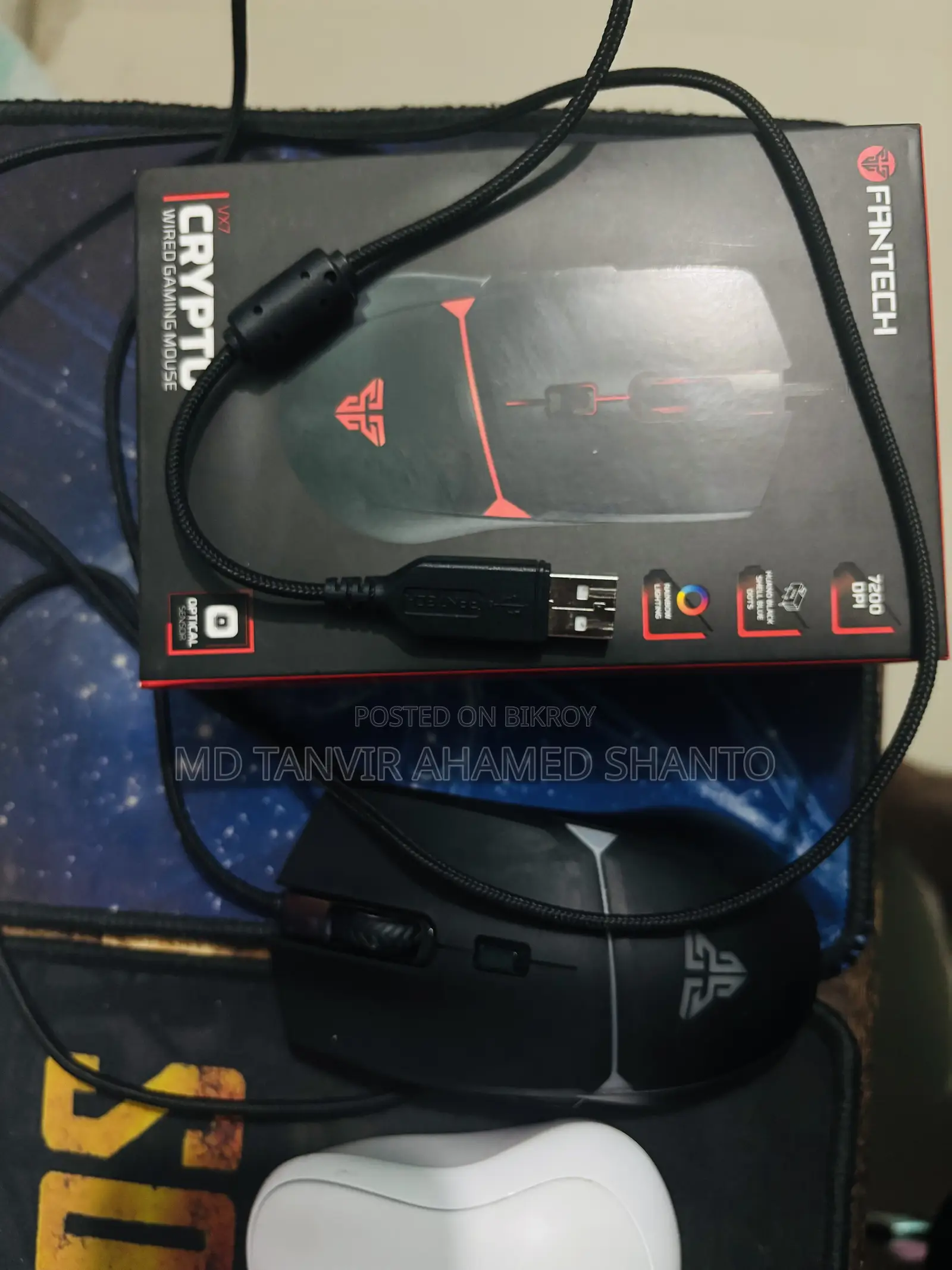 Fantech VX7 Crypto 6 Button USB Gaming Mouse — Used