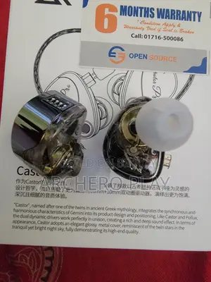 KZ Castor Pro Harman Target Improved Bass With M2 3.5 Dual Mic Cable