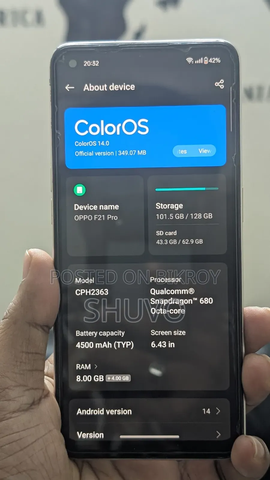 Oppo F21 Pro 128 GB Orange