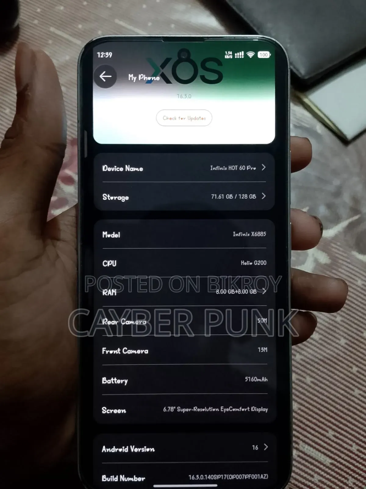 Infinix Hot 60 Pro 128 GB Gray