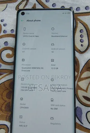 Oppo Find X2 Neo 256 GB Blue
