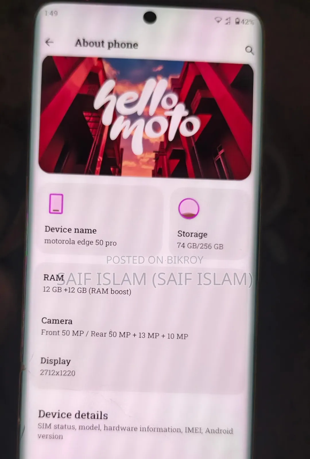 Motorola Edge 50 Pro 256 GB Black