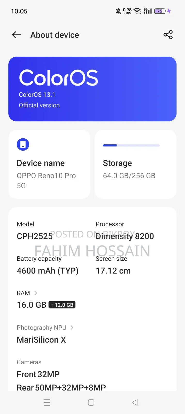 Oppo Reno10 Pro (China) 256 GB Silver