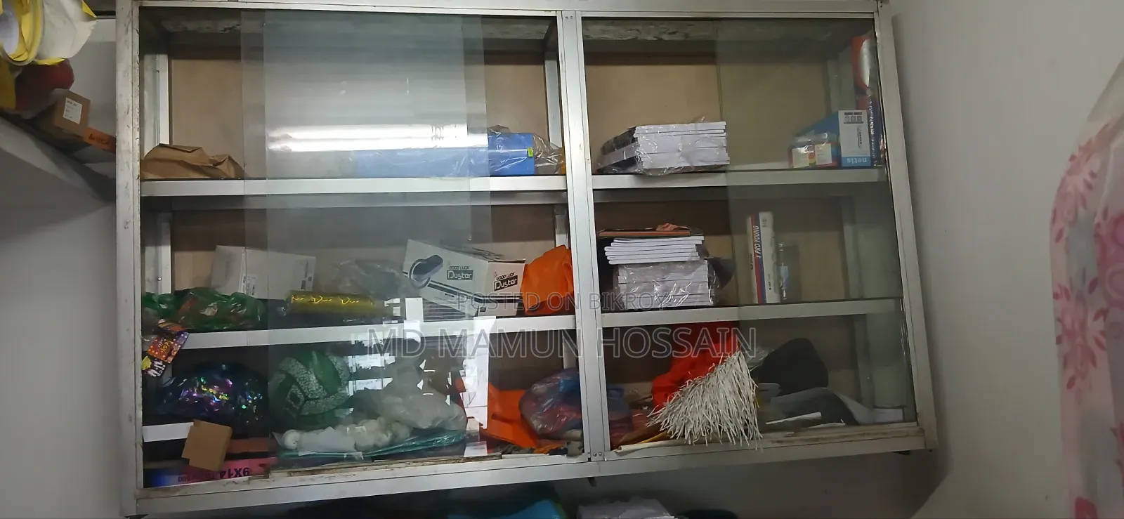 Aluminum and Glass Wall Rack