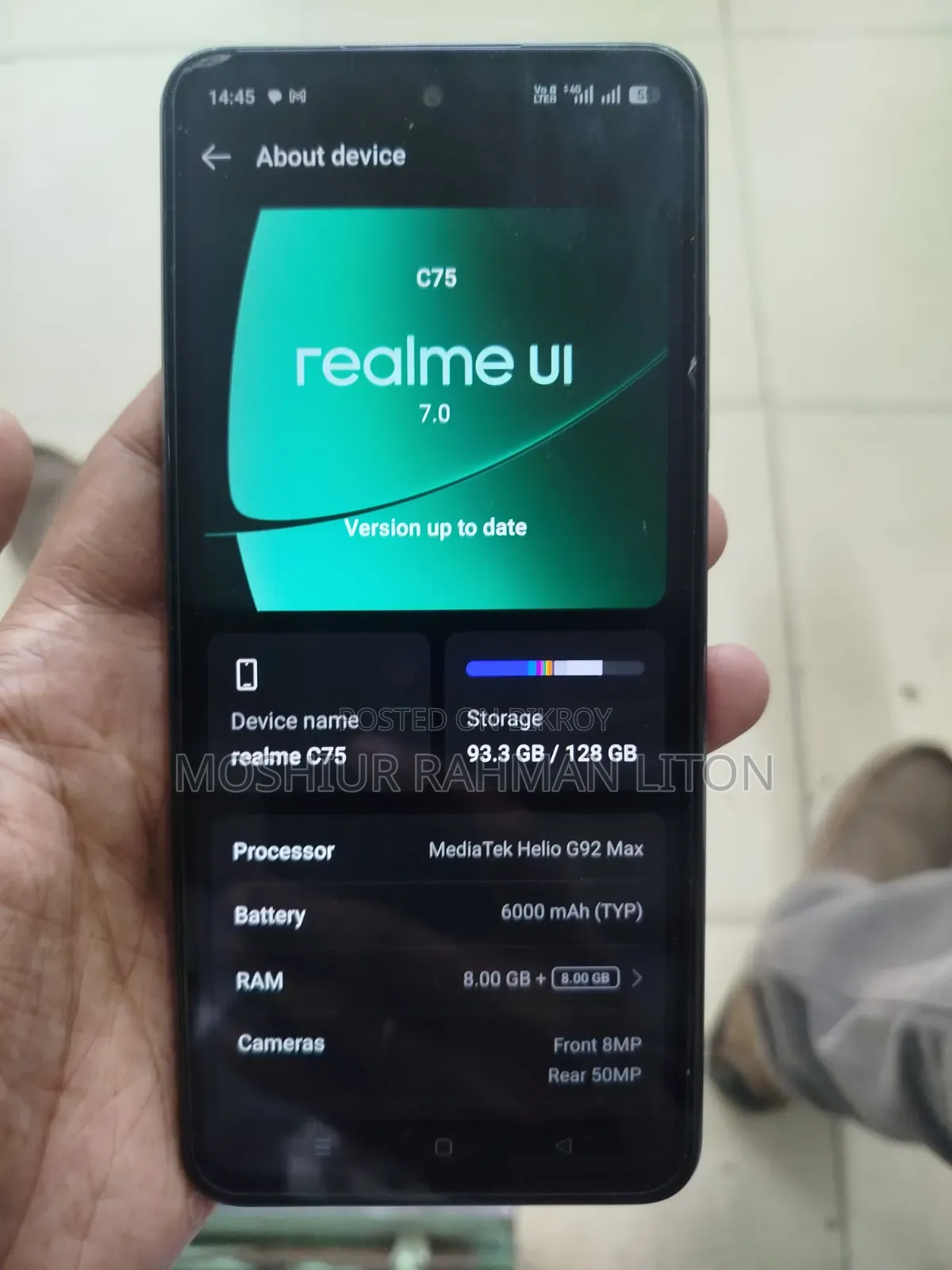 Realme C75 128 GB Black