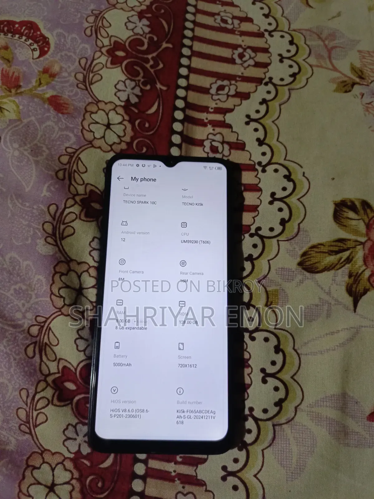 New Tecno Spark 10C 128 GB Black